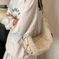 Lace-Up Polyester Crossbody Bag