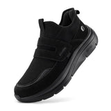 FitVille Slip On Shoes for Women Wide Width Walking Shoes Hands Free Lightweight Gym Tennis Sneakers for Women with Arch Support - Cloud Wanderer V5 (8 Wide Black)