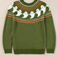 Ghost Round Neck Long Sleeve Sweater