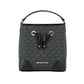 Michael Kors Mercer Small Black Signature Bucket Crossbody Bag