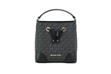 Michael Kors Mercer Small Black Signature Bucket Crossbody Bag