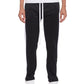 TRICOT STRIPED TRACK PANTS- BLACK