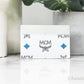 MCM Spectrum White Blue Visetos Leather Card Case