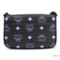 MCM Color Splash Dahlia Purple Leather Mini Pouch Crossbody