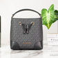 Michael Kors Mercer Small Black Signature Bucket Crossbody Bag