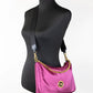 Versace Small Dahlia Nylon Medusa Pendant Crossbody Shoulder Bag