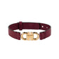 Salvatore Ferragamo Pomegranate Reversible Double Gancini Hook Leather Bracelet
