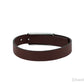 Salvatore Ferragamo Brown Leather Silver Toned 1927 Logo Bracelet