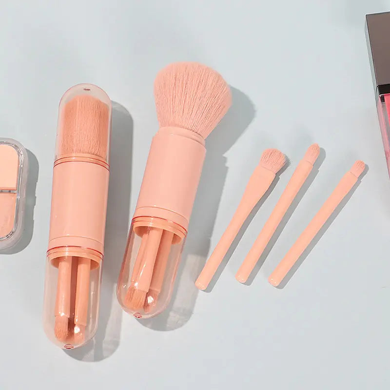4-in-1 Retractable Mini Makeup Brush Set