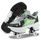 Roller Skate Shoes for Women Kids Roller Shoes Boy Girl Sneakers with Retractable Wheels Breathable Roller Skates Shoes for Christmas Birthday Children Show Gift (Green 10.5)