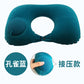 U-Shape Pillow Inflatable Blowing Neck Protection Pillow Afternoon Nap Pillow Aircraft Portable Travel Press Type Handy Gadget Travel Three Pieces