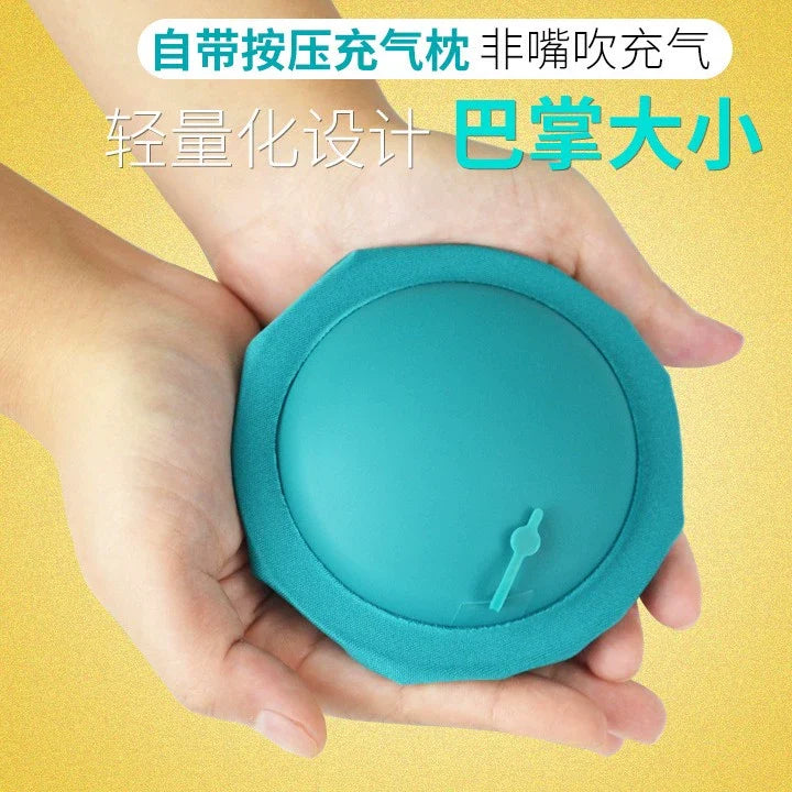 U-Shape Pillow Inflatable Blowing Neck Protection Pillow Afternoon Nap Pillow Aircraft Portable Travel Press Type Handy Gadget Travel Three Pieces