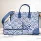 MCM Munchen Extra Large Blue Vintage Denim Fabric Tote