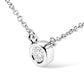 10K Gold Round Brilliant-Cut Diamond Modern Bezel-Set Solitaire 16"-18" Pendant Necklace (H-I Color, SI2-I1 Clarity)