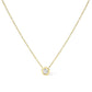 10K Gold Round Brilliant-Cut Diamond Modern Bezel-Set Solitaire 16"-18" Pendant Necklace (H-I Color, SI2-I1 Clarity)