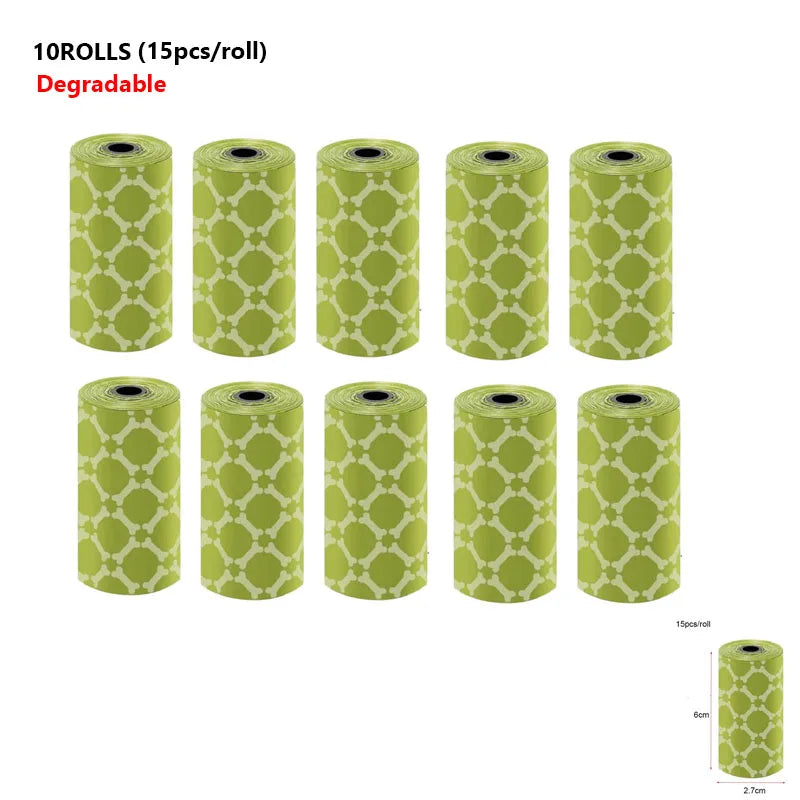 5Rolls 100pcs Cat Dog Poop Bags Outdoor House for Dogs Clean Refill Garbage Bag Dog Accessories