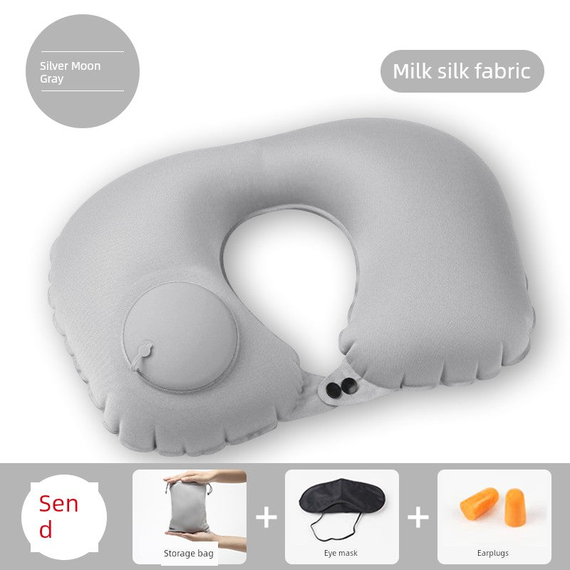 Car Press Neck Protection Travel Inflatable U Pillow