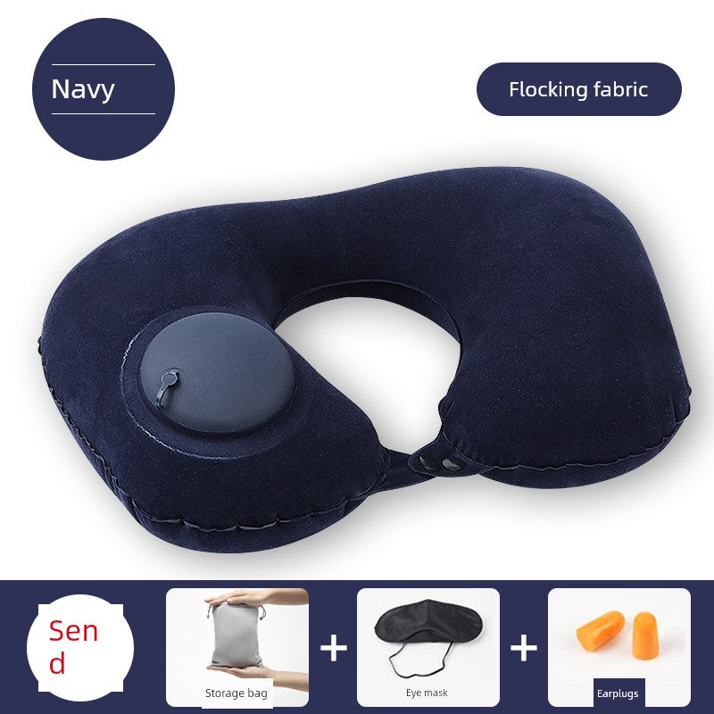 Car Press Neck Protection Travel Inflatable U Pillow