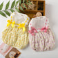 Dog Flower Lace Dress Pet Spring and Summer Puppy Clothes Floral Skirt Teddy For Small Dog Bow Tutu Dog Dresses Puppy Costume