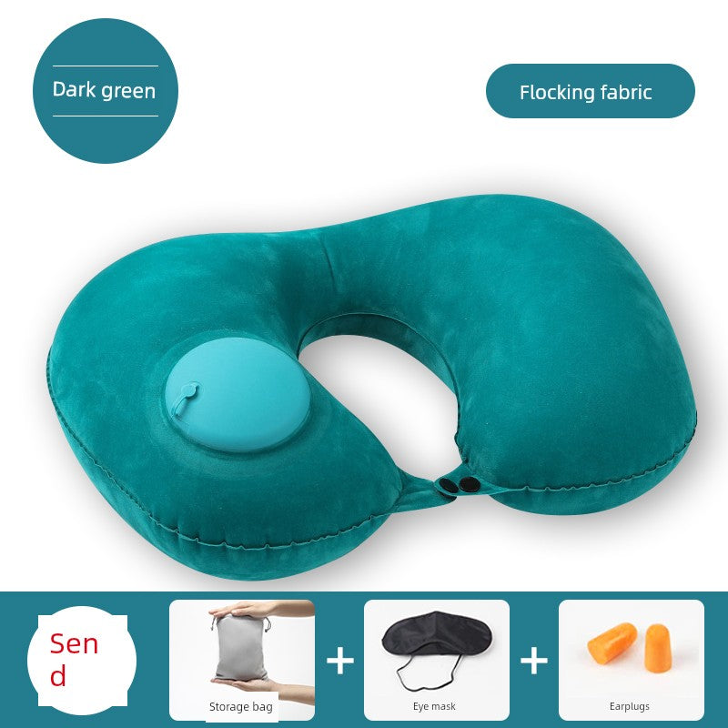 Car Press Neck Protection Travel Inflatable U Pillow