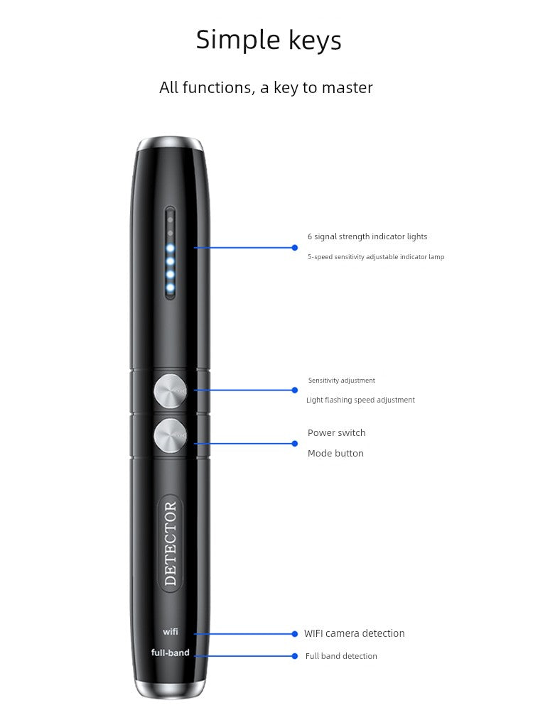Anti-Theft Hotel Infrared Camera Detector GPS Vehicle Positioning Eavesdropping Tracking Scanning Detector For Home