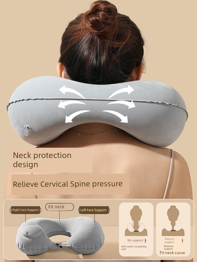 Car Press Neck Protection Travel Inflatable U Pillow