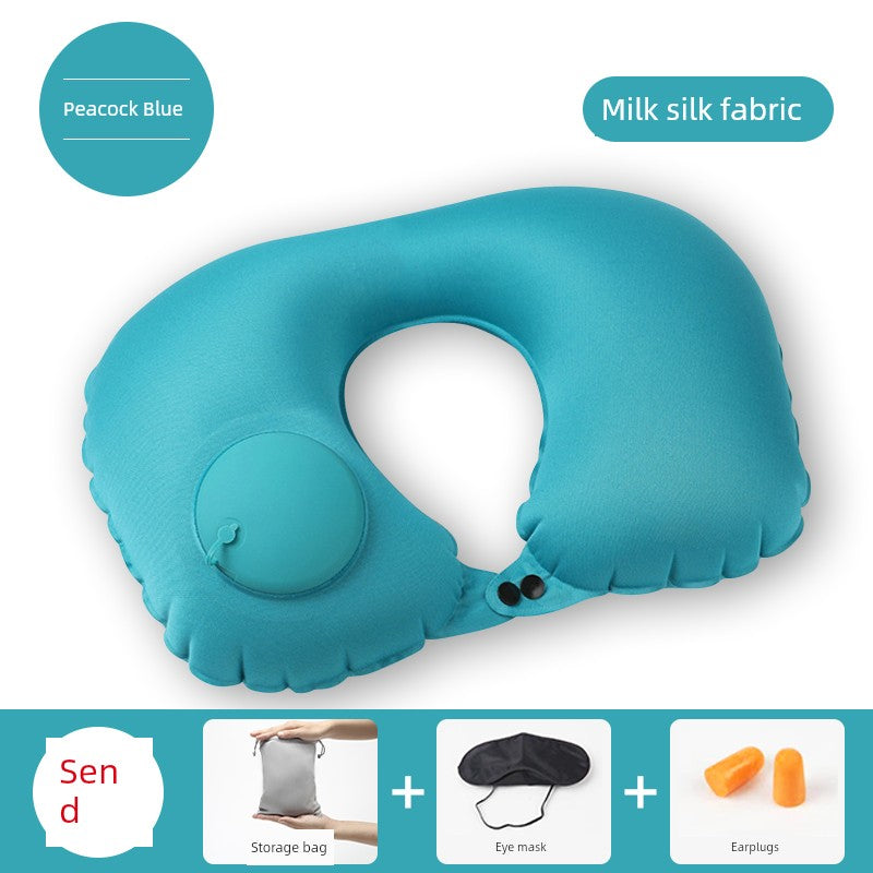 Car Press Neck Protection Travel Inflatable U Pillow