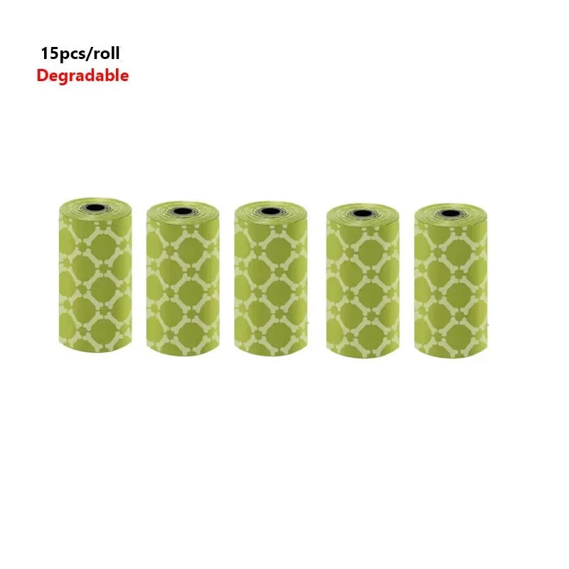 5Rolls 100pcs Cat Dog Poop Bags Outdoor House for Dogs Clean Refill Garbage Bag Dog Accessories