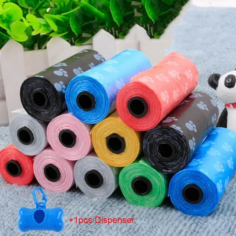 5Rolls 100pcs Cat Dog Poop Bags Outdoor House for Dogs Clean Refill Garbage Bag Dog Accessories