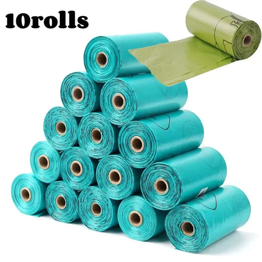 10 Rolls Biodegradable Dog Poop Bags Thickened Pet Garbage Bag Eco-Friendly Dog Waste Bags Portable Pick-Up Poop Cleaning Bag