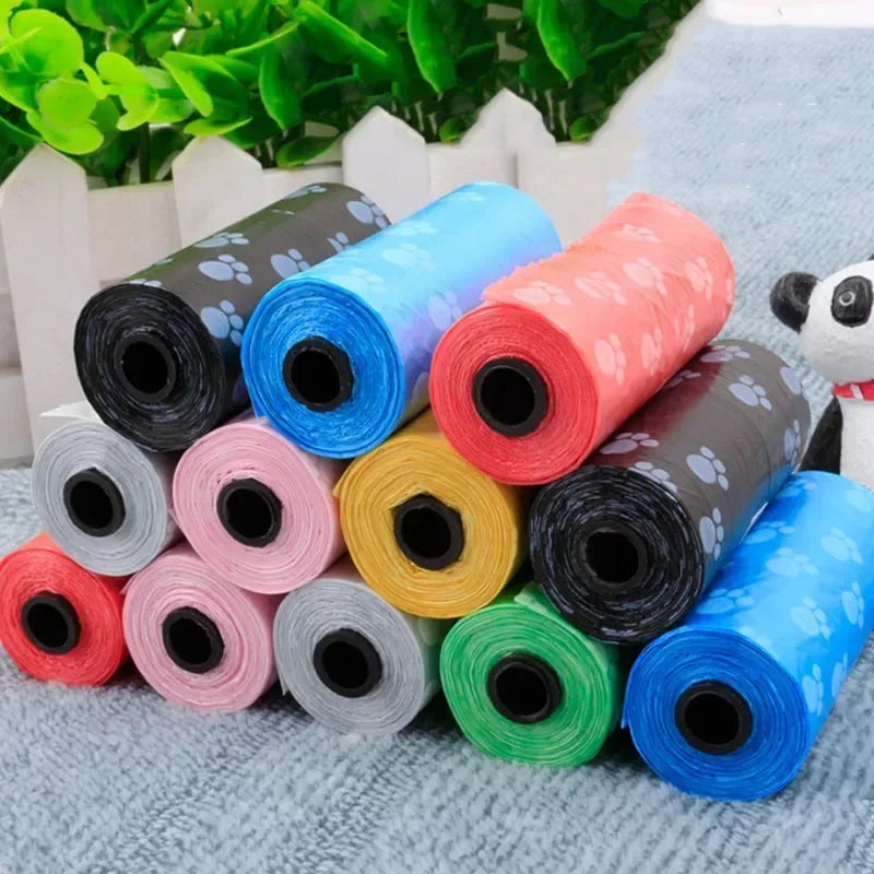 5Rolls 100pcs Cat Dog Poop Bags Outdoor House for Dogs Clean Refill Garbage Bag Dog Accessories