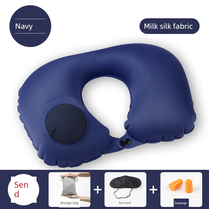 Car Press Neck Protection Travel Inflatable U Pillow