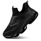 Slip On Steel Toe Sneakers for Women Lightweight Work Safety Shoes Comfortable Air Cushion Industrial Construction Shoes Size 7.5