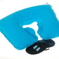 U-Shape Pillow Inflatable Blowing Neck Protection Pillow Afternoon Nap Pillow Aircraft Portable Travel Press Type Handy Gadget Travel Three Pieces