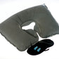 U-Shape Pillow Inflatable Blowing Neck Protection Pillow Afternoon Nap Pillow Aircraft Portable Travel Press Type Handy Gadget Travel Three Pieces