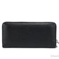 Michael Kors Jet Set Travel Large Black Leather Silver Continental Wrist Wallet