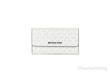 Michael Kors Jet Set Travel Large Bright White Signature Trifold Wallet Clutch