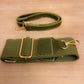 Blake Shoulder Bag -Olive Croc