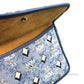 MCM Large Blue Denim Drawstring Bucket Bag