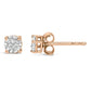 .925 Sterling Silver 1/10 Cttw Round Brilliant-Cut Lab Grown Diamond Miracle-Set Stud Earrings (F-G Color, VS1-VS2 Clarity)