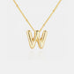Gold-Plated Bubble Initial Necklace