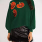 Halloween Pumpkin Round Neck Sweatshirt