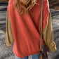 Halloween Glitter Ghost Patched Pattern Color Block Sweatshirt