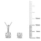 2-Pc. Set Diamond Solitaire Pendant Necklace & Matching Stud Earrings (5/8 Ct. T.W.) in 14K Gold
