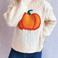 Pumpkin Turtleneck Long Sleeve Sweater