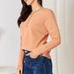 Basic Bae Half Button Long Sleeve Top