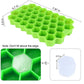 Ice Cube Tray, Set of 2 Honeycomb Shape Silicone Ice Cube Mold with Lid Storage