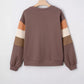 Sequin Bow Pumpkin Round Neck Sweatshirt
