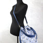 MCM Large Blue Denim Drawstring Bucket Bag