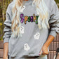 Halloween Spooky Ghost Sequin Sweatshirt